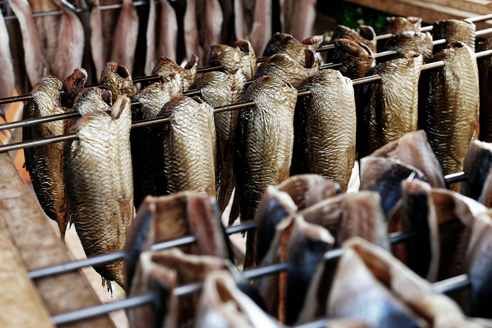 photo of skewered fish